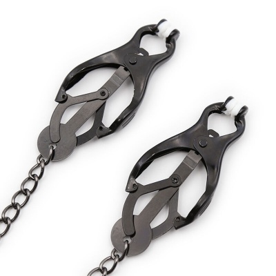 Ohmama Fetish Japanese Nipple Clamps with Black Chain - image 3