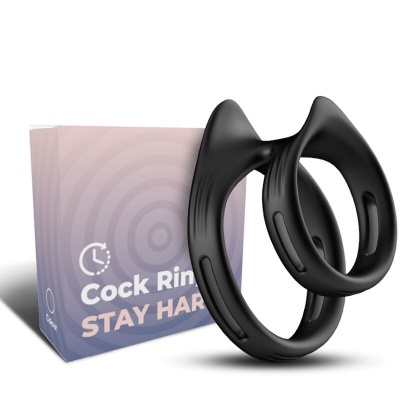 Armony Dualring Double Elastic Ring Black