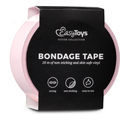 Easytoys Fetish - Bondage Tape Roze - 20m Foto van Easytoys Fetish - Bondage Tape Roze - 20m
