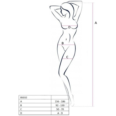 Passion BS032 Red Fishnet Bodystocking One Size - image 2