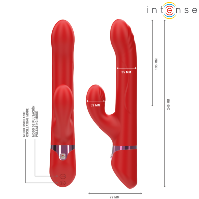 Intense Lele Multifunction Vibrator Red - image 3