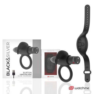 Black&Silver Burton Remote Control Penis Ring WatchMe - image 3