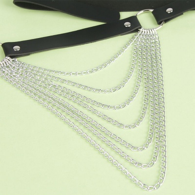 Subblime Leather Chain Belt Black - image 6
