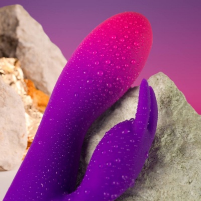 Rocks-Off Glo-Girl Purple Rabbit Vibrator - image 4