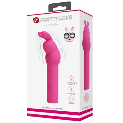 Pretty Love Gerardo Fuchsia Rabbit Silicone Vibrator - image 5