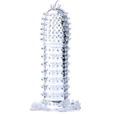 BAILE - Penis Sheath With Transparent Stimulating Points 14 Cm