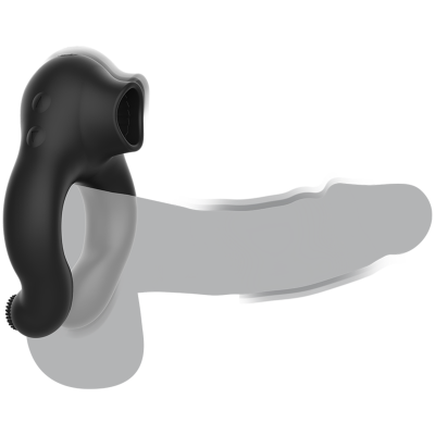 Black&Silver Vibrating Ring 3 Motors Rechargeable - image 3