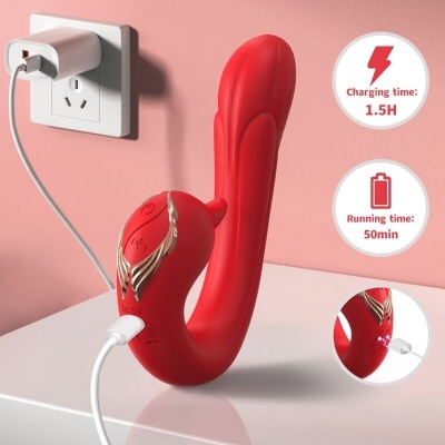 Armony Delfin Vibrator Multiposition Heat Red - image 4