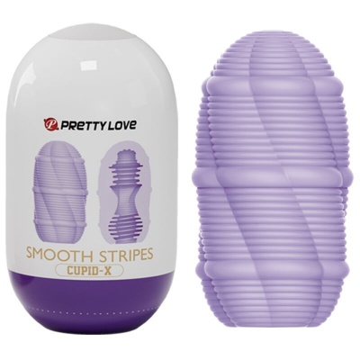 Pretty Love Smooth Stripes Cupid Masturbator Egg - image 1