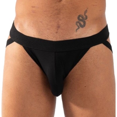 BURN 011 Double Black Jockstrap XL - image 2