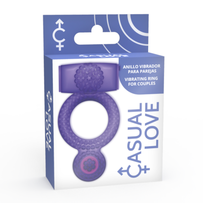 Casual Love Vibrating Double Pleasure Ring Purple - image 4
