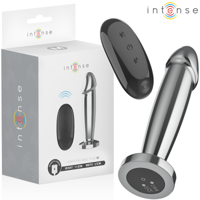 Intense Metal Dildo Anal Plug 10 Vibrations M Remote - image 1