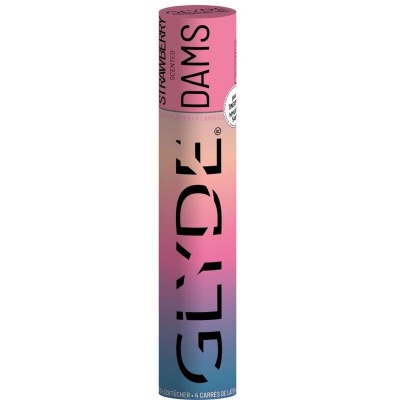 Sheer Glyde Latex Oral Dams Strawberry 4-Pack Sheer Glyde Latex Oral Dams Strawberry 4-Pack