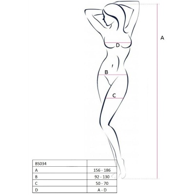 Passion BS034 Black Fishnet Bodystocking One Size - image 3