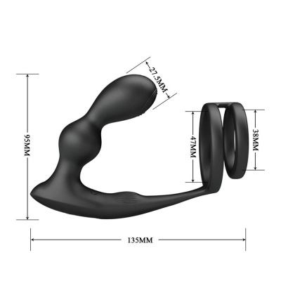 Mr Play Anal Plug & Penis Ring Vibrator - image 7