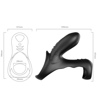 Armony Ranger Double Vibrator Ring Couples Black - image 4