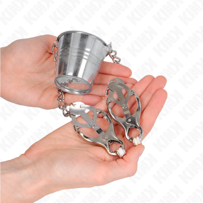 KINK Nipple Clamps With Bucket Silver - image 3