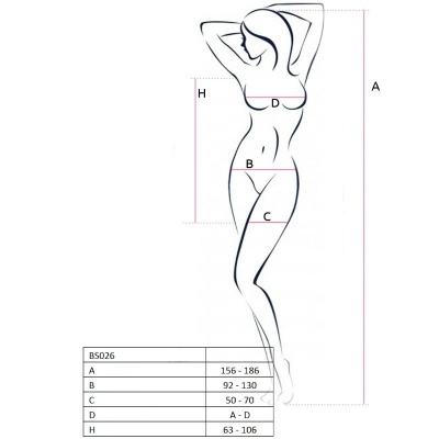 Passion Woman Bs026 Bodystocking White Dress Style One Size - image 2
