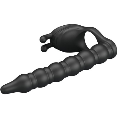 Pretty Love Blackney Penis Ring Vibrator Plug Black - image 3
