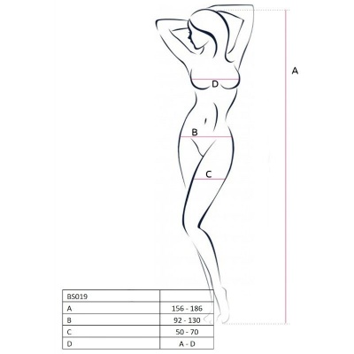 Passion Woman Bs019 White Bodystocking One Size - image 2