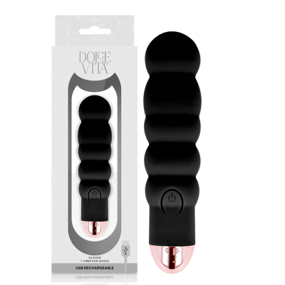Dolce Vita Six Rechargeable Vibrator Black 7-Speed - image 2