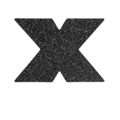 Bijoux Indiscrets Flash Cross Black Nipple Covers