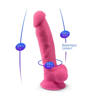 Silexd Model 1 Premium Silicone Dildo 17.5cm Pink - image 5