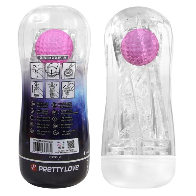 Pretty Love 360º Textured Masturbation Cup Clear - image 9