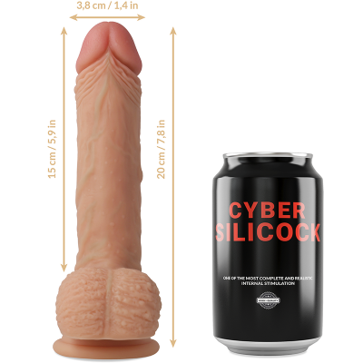 Cyber Silicock Freeman Strap-On 20 CM With 3 Rings - image 6
