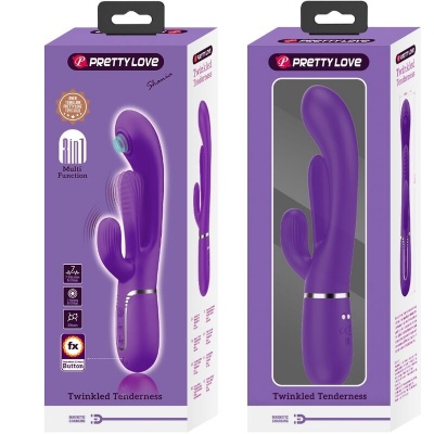Pretty Love Shania Triple Rabbit Vibrator Purple - image 11