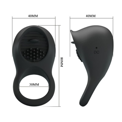 Pretty Love Vibrating Penis Ring with Tongue - image 6