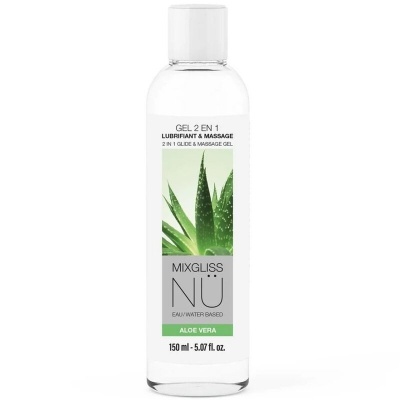 Mixgliss 2 In 1 Water Based Lubricant & Massage Gel Nuru Aloe Vera 150ml - image 1