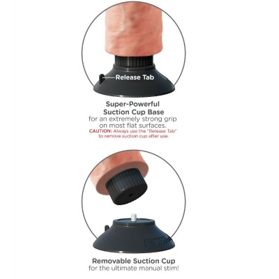 King Cock 23cm Vibrating Cock Flesh - image 4
