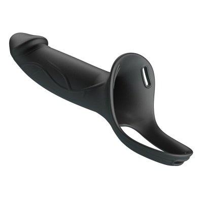Landon Black Vibrating Strap-On - image 4