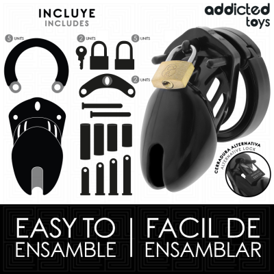 Addicted Toys Locked Obsidian Hold Penis Cage Size S - image 4