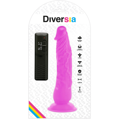 Diversia Flexible Vibrating Dildo Purple 21 CM - image 7