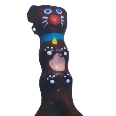 Condomerie Hand-Painted Brown Dachshund XL