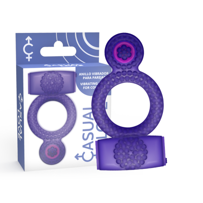 Casual Love Vibrating Double Pleasure Ring Purple - image 2