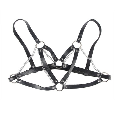 SUBBLIME 953713 Punk Bondage Belt Metal Buckle Black One Size - image 4