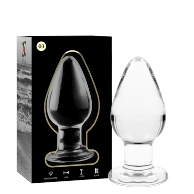 Model 3 Anal Plug Borosilicate Glass Transparent 11 cm -o- 5 cm - image 2