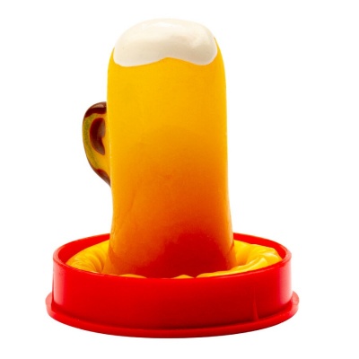 Condomerie Handpainted Novelty Condoms Glass of Beer - image 2