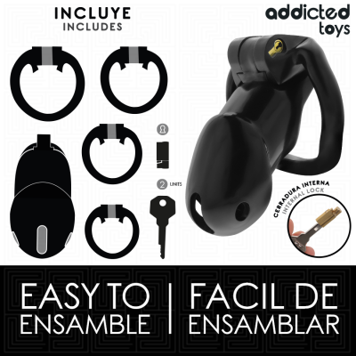 Addicted Toys Locked Mindnight Cell Penis Cage Size L - image 4