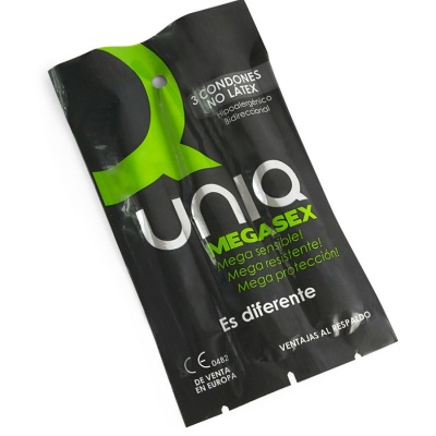 Uniq Megasex Latex-Free Sensitive Condoms 3 Units - image 1