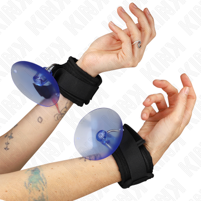 KINK Suction Cup Wrist Restraints Black 29-40 cm x 5 cm - image 1