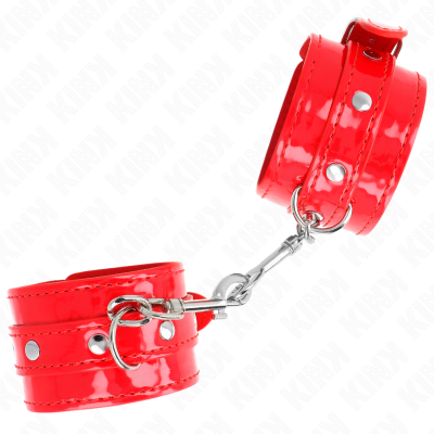 Kink Shiny Hand Cuffs Red 23-33CM Adjustable - image 3
