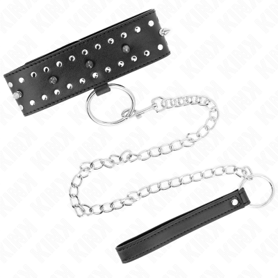 Necklace With Leash 65 CM With Silver Studs Model 1 Adjustable 36-43 C - image 2