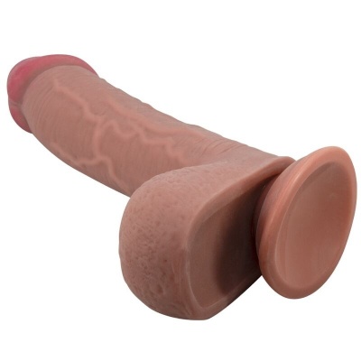 Pretty Love Sliding Skin Dildo Brown 23.4 CM
