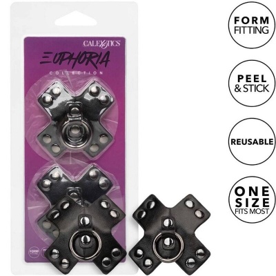 Calexotics Euphoria O-Ring Nipple Covers Black - image 2