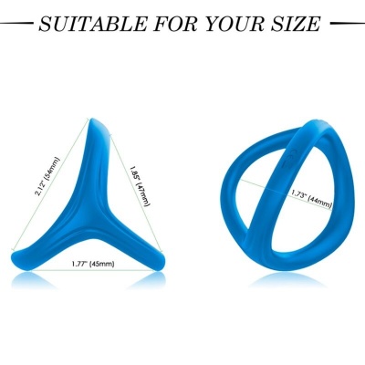 Armony Tresor Double Silicone Ring Blue - image 2