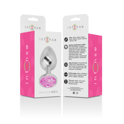Intense - Aluminum Metal Anal Plug With Pink Crystal Size S - image 6